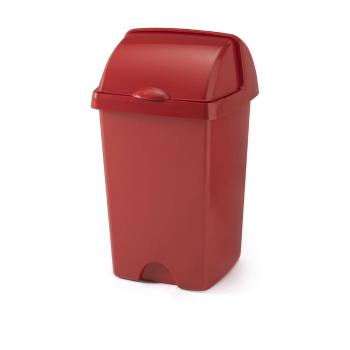 Średni czerwony kosz na śmieci Addis Roll Top, 31x30x52,5 cm