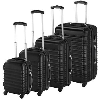 Zestaw 4 sztywnych walizek, dostępny w 4 kolorach-czarny