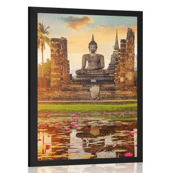 Plakat Posąg Buddy w parku Sukhothai - 40x60 black