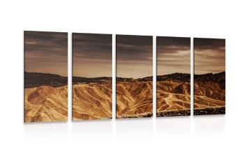 5-częściowy obraz Park Narodowy Death Valley w Ameryce