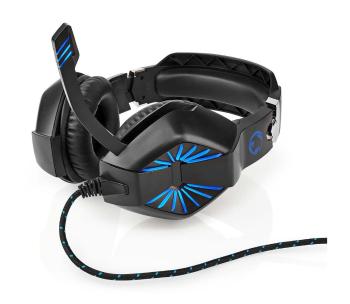 GHST250BK - LED Gamingowe słuchawki z mikrofonem czarno-niebieskie