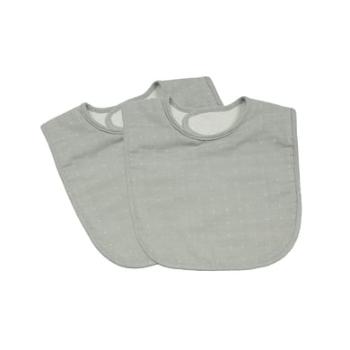 Be Be 's Collection Velcro Bib 2 Pack Grey