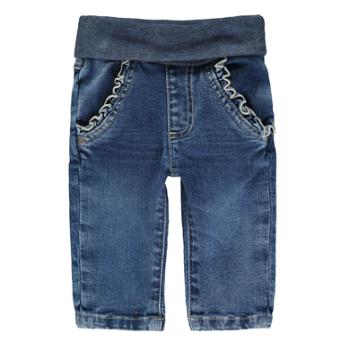 Steiff Girls Spodnie Jeans, niebieski denim