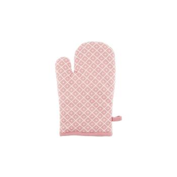 Różowa bawełniana rękawica kuchenna Tiseco Home Studio Dot