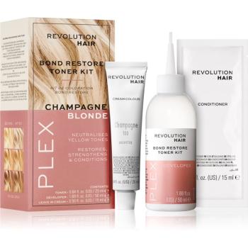 Revolution Haircare Plex Bond Restore Kit zestaw dla podkreślenia koloru włosów odcień Champagne Blonde