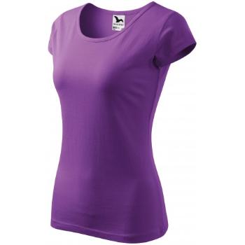 Koszulka damska z bardzo krótkimi rękawami, purpurowy, L