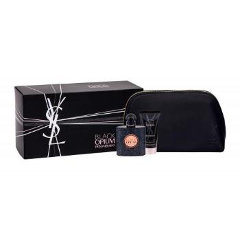 Yves Saint Laurent Black Opium zestaw Edp 50 ml + Krem nawilżający 50 ml + Kosmetyczka dla kobiet Uszkodzone pudełko