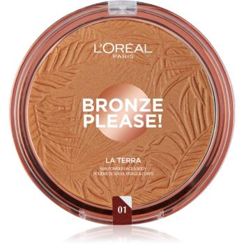 L’Oréal Paris Wake Up & Glow La Terra Bronze Please! bronzer i puder do konturowania odcień 01 Portofino Leger 18 g