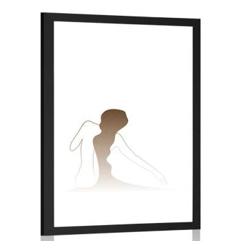 Plakat z passepartout sekret kobiecego ciała - 40x60 white
