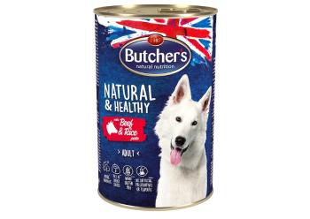 BUTCHER'S Natural&amp;Healthy Dog z wołowiną i ryżem pasztet 1200 g