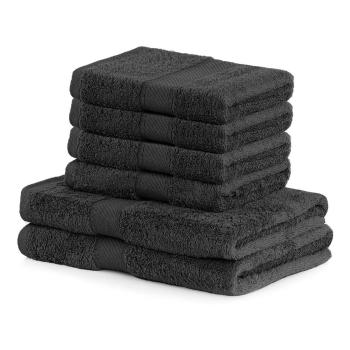 Komplet 6 ręczników DecoKing Bamby Charcoal