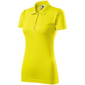 Damska koszulka polo slim fit, cytrynowo żółty, 2XL