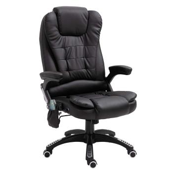 Obrotowe krzesło biurowe z funkcją masażu, w 2 kolorach-czarne