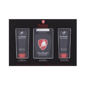 Lamborghini Intenso zestaw Edt 125 ml + Żel pod prysznic 100 ml + Balsam po goleniu 100 ml dla mężczyzn Uszkodzone pudełko