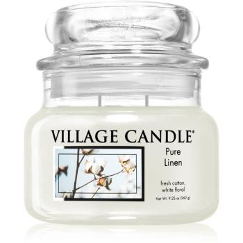 Village Candle Pure Linen świeczka zapachowa (Glass Lid) 262 g