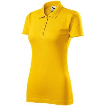 Damska koszulka polo slim fit, żółty, XL