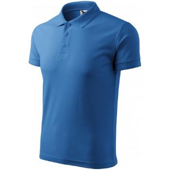 Męska luźna koszulka polo, jasny niebieski, XL