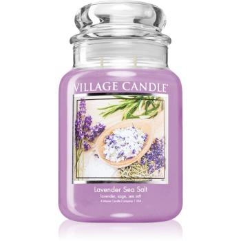 Village Candle Lavender Sea Salt świeczka zapachowa (Glass Lid) 602 g