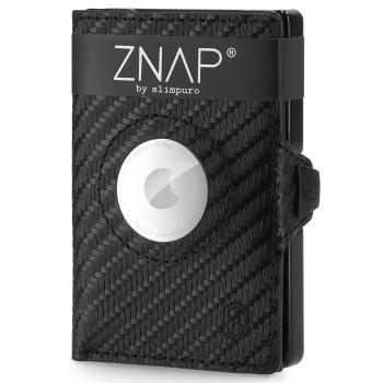 Slimpuro ZNAP Airtag, portfel, 12 kart, kieszonka na monety, 8 x 1,8 x 6 cm, ochrona RFID