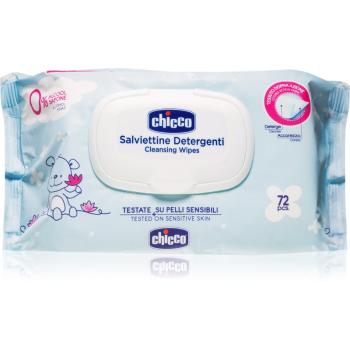 Chicco Cleansing Wipes Blue delikatne nawilżane chusteczki dla dzieci 72 szt.