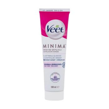Veet Minima™ Hair Removal Cream Normal Skin 100 ml akcesoria do depilacji dla kobiet Uszkodzone pudełko