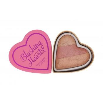 Makeup Revolution London I Heart Makeup Blushing Hearts 10 g róż dla kobiet Uszkodzone pudełko Peachy Keen Heart
