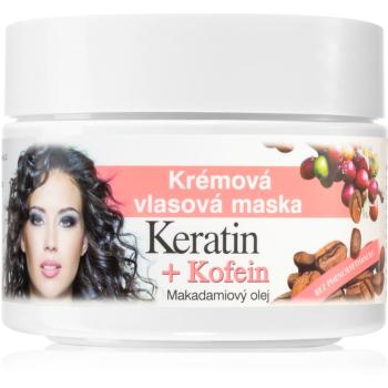 Bione Cosmetics Keratin + Kofein kremowa maseczka do włosów 260 ml
