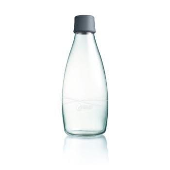Szara butelka ze szkła ReTap, 800 ml