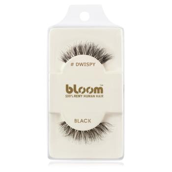 Bloom Natural naklejane sztuczne rzęsy z naturalnych włosów (Dwispy, Black) 1 cm