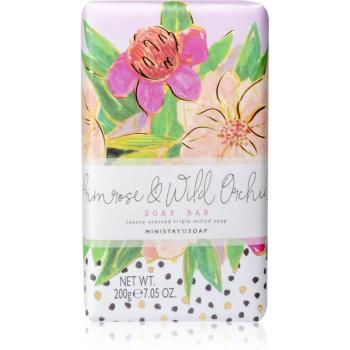 The Somerset Toiletry Co. Painted Blooms Soap Soap Bar mydło w kostce do ciała Primrose & Wild Orchid 200 g