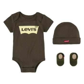 Levi's®Body z czapką i butami oliwkowa zieleń 0-6 miesięcy