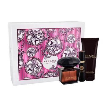 Versace Crystal Noir zestaw Edp 90 ml + Mleczko do ciała 100 ml + Edp 10 ml dla kobiet