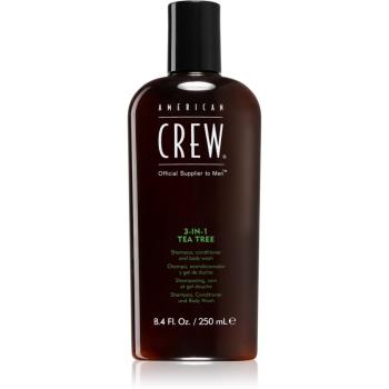 American Crew Hair & Body 3-IN-1 Tea Tree szampon, odżywka do włosów i żel pod prysznic 3w1 dla mężczyzn 250 ml