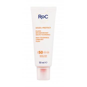 RoC Soleil-Protect High Tolerance Comfort Fluid SPF50 50 ml preparat do opalania twarzy dla kobiet Uszkodzone pudełko