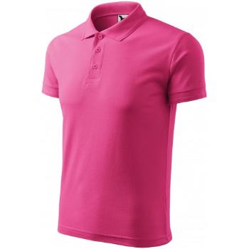 Męska luźna koszulka polo, purpurowy, L