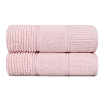 Zestaw 2 różowych bawełnianych ręczników Foutastic Daniela, 50x90 cm
