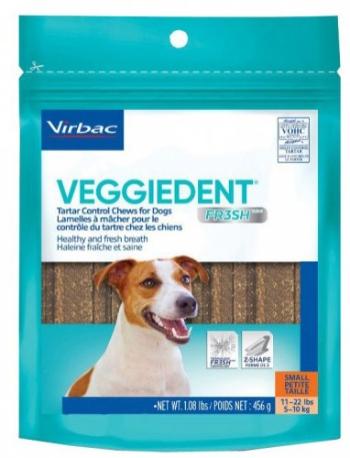 VIRBAC Veggiedent Fresh S (5-10 kg) gryzaki dla psa 15 szt.