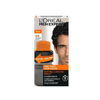 L'Oréal Paris Men Expert One-Twist Hair Color 50 ml farba do włosów dla mężczyzn 02 Real Black