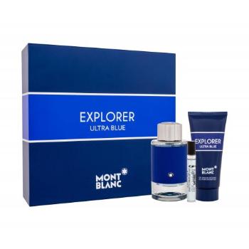 Montblanc Explorer Ultra Blue zestaw EDP 100 ml + EDP 7,5 ml + żel pod prysznic 100 ml dla mężczyzn Uszkodzone pudełko