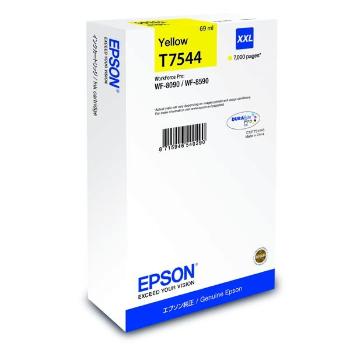 Epson originální ink C13T754440, T7544, XXL, yellow, 69ml, Epson WorkForce Pro WF-8590DWF