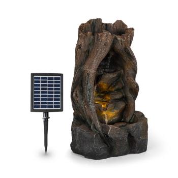 Blumfeldt Magic Tree, fontanna solarna, 2,8 W, tworzywo Polyresin, 5-godzinny czas pracy akumulatora, oświetlenie LED, imitacja drewna
