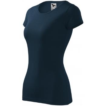 Koszulka damska slim-fit, ciemny niebieski, XL