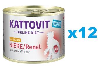 KATTOVIT Feline Diet Niere/Renal Kurczak 12 x 185 g