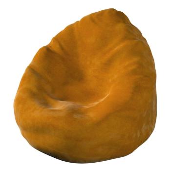 Pomarańczowy worek do siedzenia Posh Velvet – Yellow Tipi