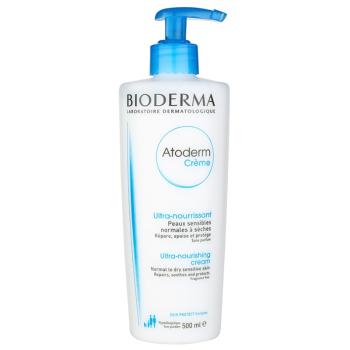 Bioderma Atoderm Cream odżywczy krem do ciała dla normalnej i suchej skóry wrażliwej nieperfumowany Bottle with Pump 500 ml
