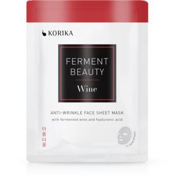 KORIKA FermentBeauty Anti-wrinkle Face Sheet Mask with Fermented Wine and Hyaluronic Acid maska przeciwzmarszczkowa w płacie ze sfermentowanym winem i