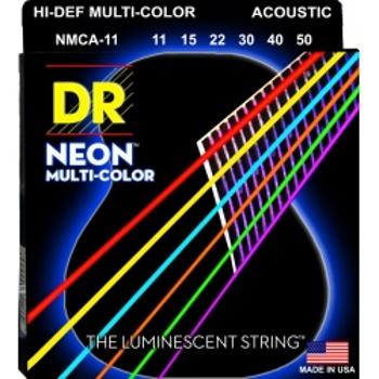 Dr Nmca 11-50 Neon Multi-color Struny Gitara Akustyczna
