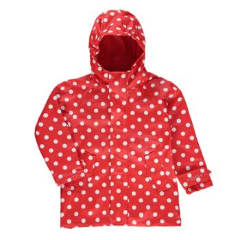 BMS HafenCity® SoftSkin® Płaszcz przeciwdeszczowy w kropki czerwony