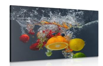 Obraz owoce w wodzie - 90x60
