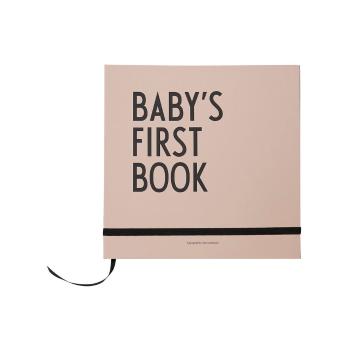 Różowa pamiątkowa książeczka dziecięca Design Letters Baby's First Book